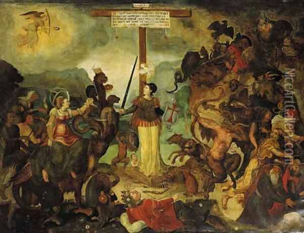 An Allegory of Christian life Oil Painting - Maerten De Vos