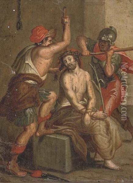 The Mocking Of Christ Oil Painting - Frans II Francken