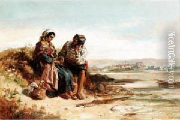 A Mediterranean Proposal Oil Painting - Thomas Kent Pelham