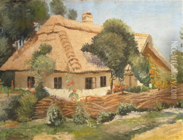 Chata Oil Painting - Eugeniusz Wrzeszcz