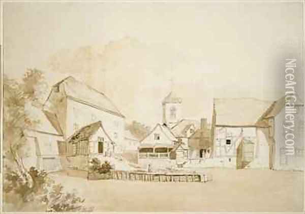 Fisherton Bishopss Mill Salisbury Oil Painting - Hendrik Frans de Cort