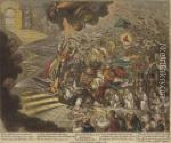 The End Of The Irish Farce Of Catholic - Emancipation Oil Painting - James Gillray