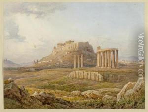 View Of
The Acropolis Of Athens Oil Painting - Rudolph Muller