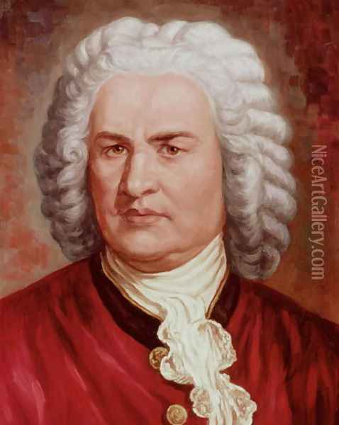 Portrait of Johann Sebastian Bach Oil Painting - Gustav Zerner