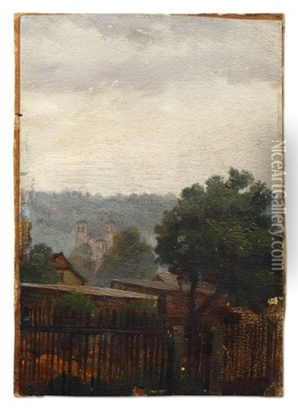 View Over The Gardens Of Hosterwitz (dresden) To Kepp Castle Oil Painting - Carl Gustav Carus