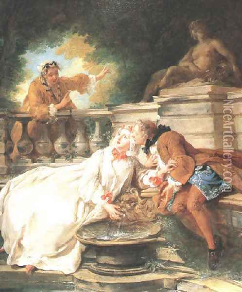 The Alarm, or the Gouvernante Fidele 1723 Oil Painting - Jean Francois de Troy
