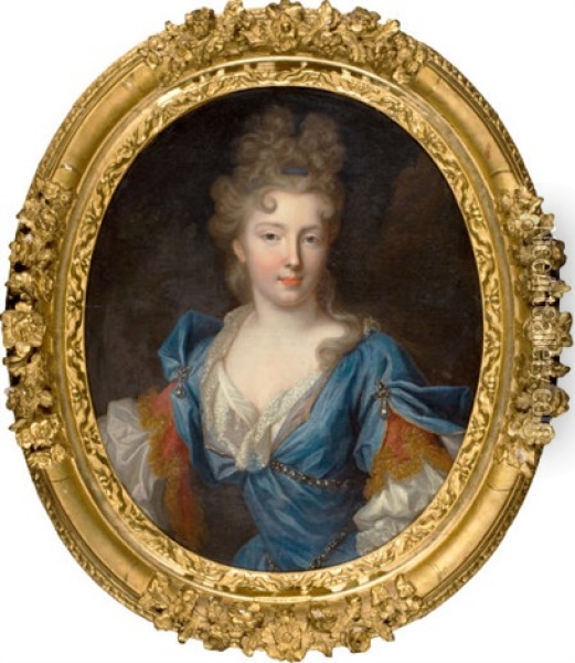 Francoise-marie De Bourbon, Duchesse D'orleans (daughter Of Gaston D'orleans) Oil Painting - Pierre Gobert