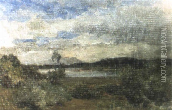 Paysage De L'isere Vers Morestel Oil Painting - Armand Balouzet