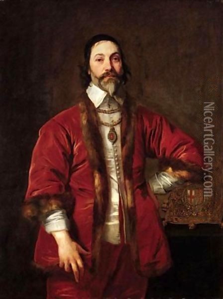 Portrait Of Sir Francis Crane (1579-1636) Oil Painting - Sir Anthony Van Dyck