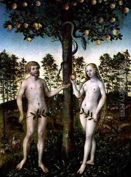 The Fall of Man 1549 Oil Painting - Lucas The Younger Cranach