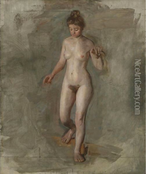 The Model Oil Painting - Thomas Cowperthwait Eakins