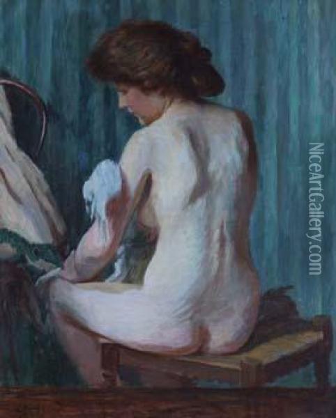 Female Nude Oil Painting - Jean-Charles Cazin
