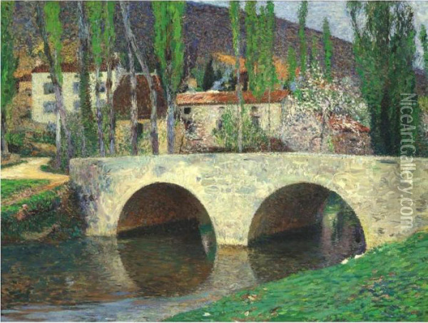 Le Pont De Labastide Du Vert Oil Painting - Henri Martin
