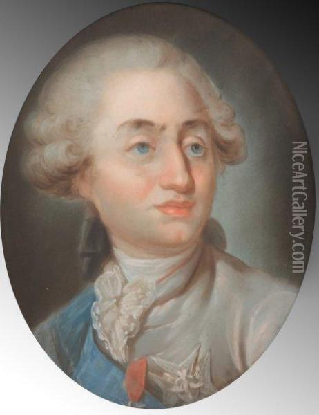 Portrait De Louis Xv Roi De France Oil Painting - Joseph Siffrein Duplessis