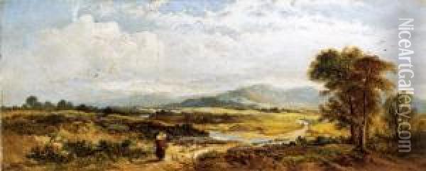 Summer Day On The Tummel (#) Near Tarbot Oil Painting - George Blackie Sticks
