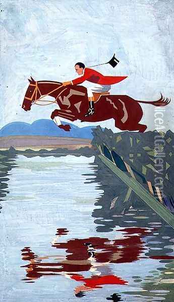 Water Jump Oil Painting - Alick P.F. Ritchie