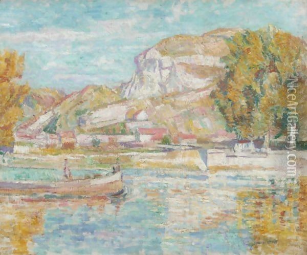 The Seine At Vernon Near Paris Oil Painting - Edgar Rowley Smart
