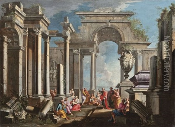 L'apotre Paul Prechant Aux Atheniens Oil Painting - Giovanni Paolo Panini