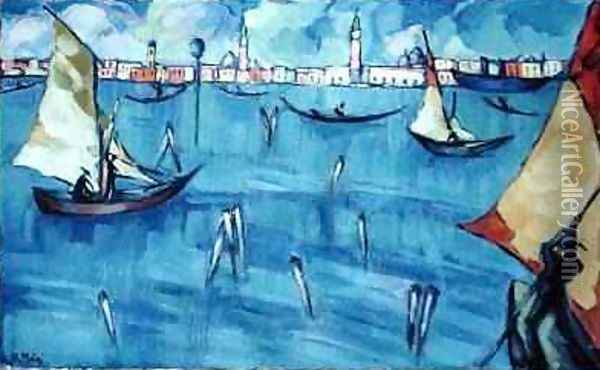 Venice 1920-21 Oil Painting - Konrad Magi