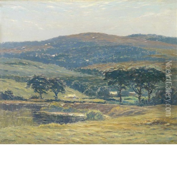 Pond In Spring Oil Painting - Leonard Ochtman