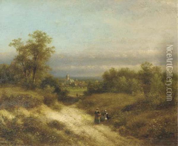 A Valley In Summer Oil Painting - Lodewijk Johannes Kleijn