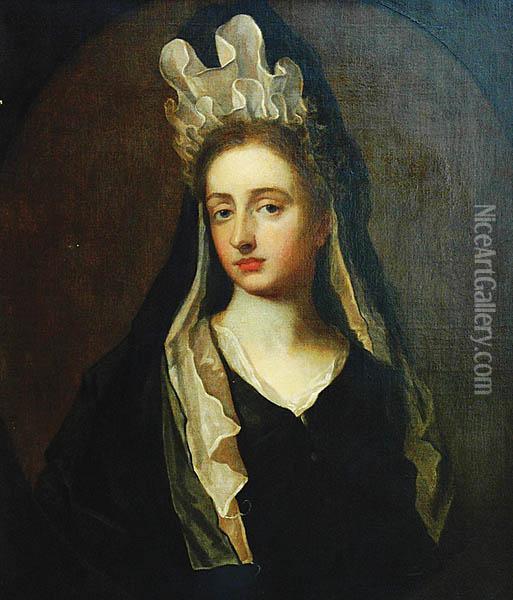 Portret Kobiety Oil Painting - Sir Godfrey Kneller