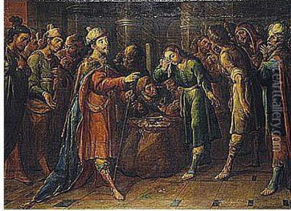 Joseph Makes Himself Known Oil Painting - Cristobal de Villalpando