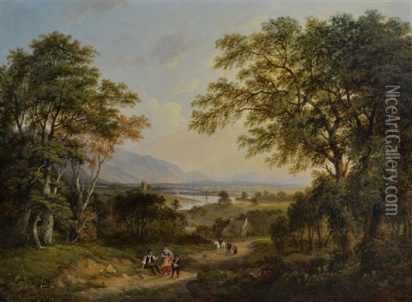 From Stirling To Cumbernauld Oil Painting - Jane Nasmyth