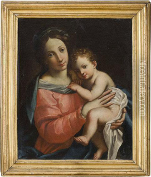 Vergine Con Il Bambino Oil Painting - Giovanni Battista Salvi