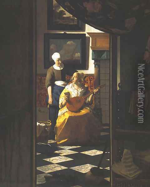 Love Letter Oil Painting - Jan Vermeer Van Delft