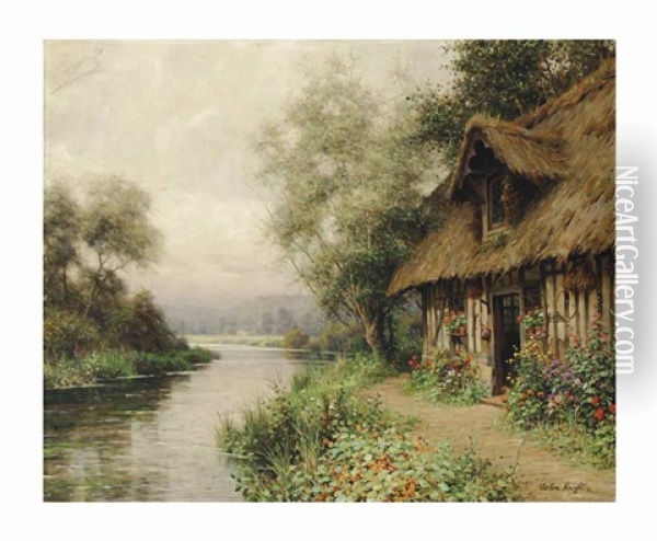 Diane's Cottage, Beaumont-le-roger, Normandie Oil Painting - Louis Aston Knight
