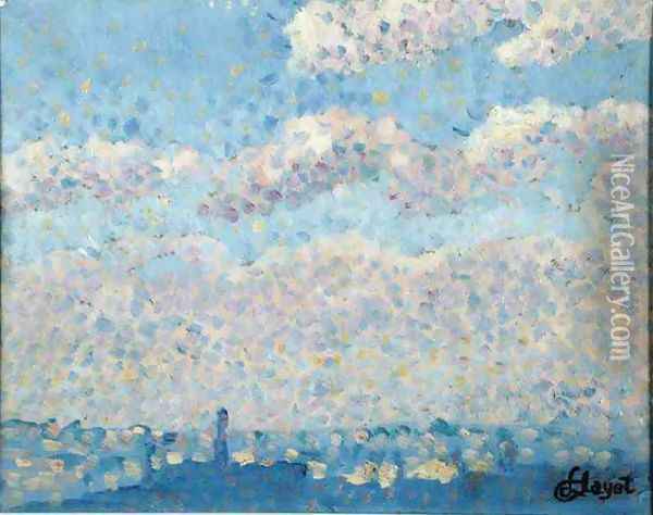 Sky over the city Oil Painting - Louis Hayet