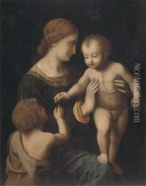 The Virgin And Child With The Infant Saint John The Baptist Oil Painting - Bernardino Luini