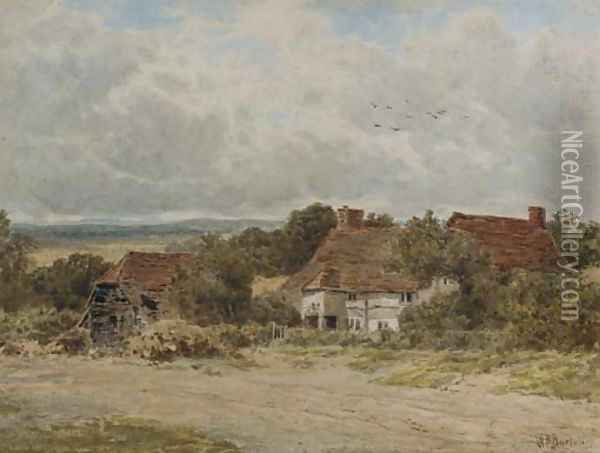 A cottage near Brook, Witley, Surrey Oil Painting - William Paton Burton