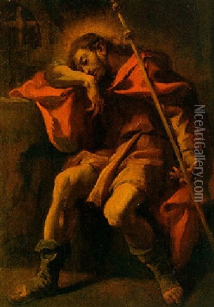 Saint Peter In Prison Oil Painting - Giovanni Battista Pittoni the younger