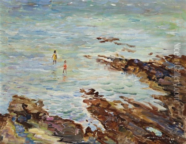 Sea Urchins, Mornington Oil Painting - Wilfred McCulloch