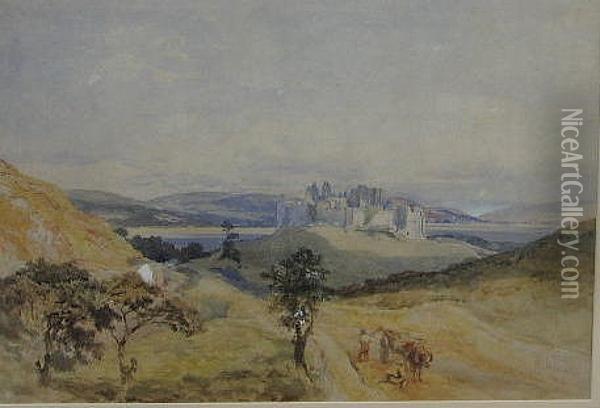Kidwelly Castle Oil Painting - Robert Jacob Hamerton
