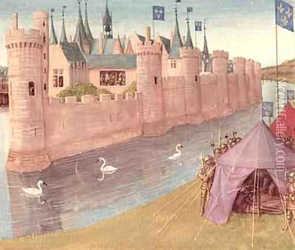 Death of Clothar I and the division of his kingdom Grandes Chroniques de France Oil Painting - Jean Fouquet