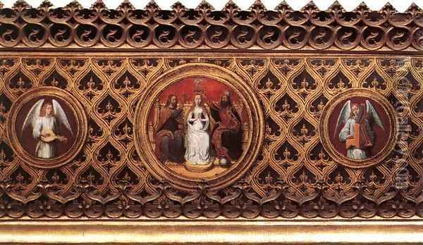 St Ursula Shrine Medallions 2 Oil Painting - Hans Memling