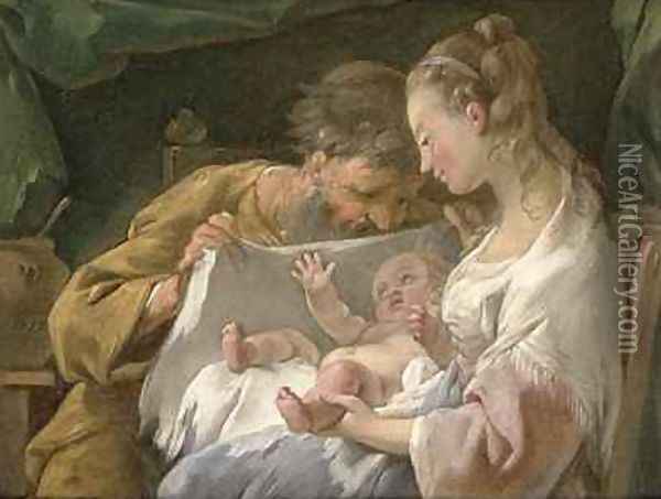 The Holy Family Oil Painting - Noel Halle