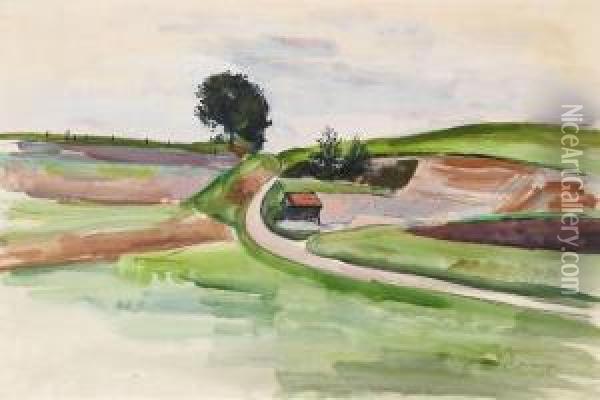 Bayerische Landschaft Oil Painting - Otto Geigenberger