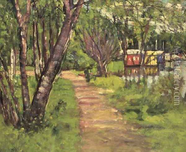 The Pathway Loch Lomond Oil Painting - George Leslie Hunter