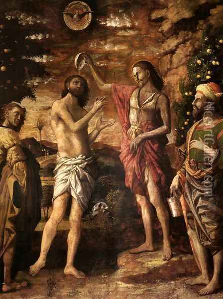 Baptism of Christ Oil Painting - Andrea Mantegna