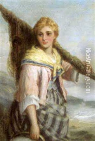 The Fisherman's Daughter Oil Painting - Robert Kemm