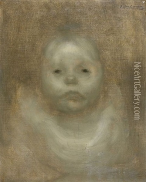 Portrait D'enfant (arsene Carriere?) Oil Painting - Eugene Carriere
