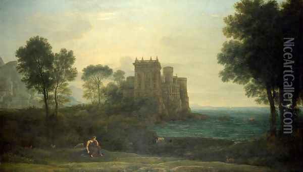 The Enchanted Castle Oil Painting - Claude Lorrain (Gellee)