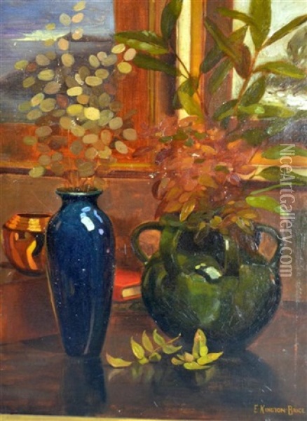 Still Life Of Flowers Oil Painting - Edward Kington Brice