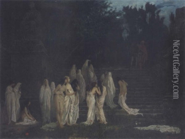 Dante In The Underworld Oil Painting - Roberto Fontana