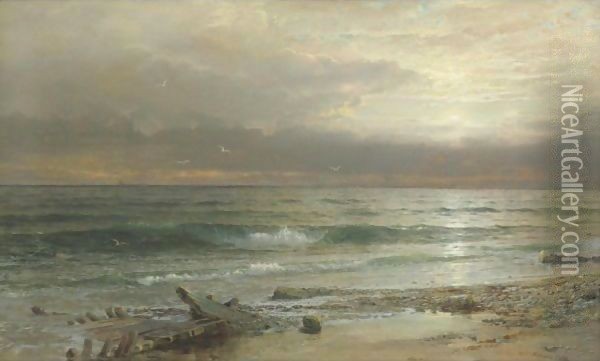 Point Judith Oil Painting - William Trost Richards