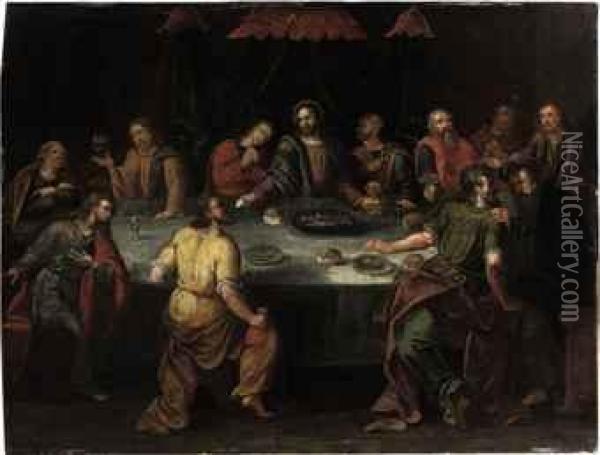 The Last Supper Oil Painting - Frans II Francken